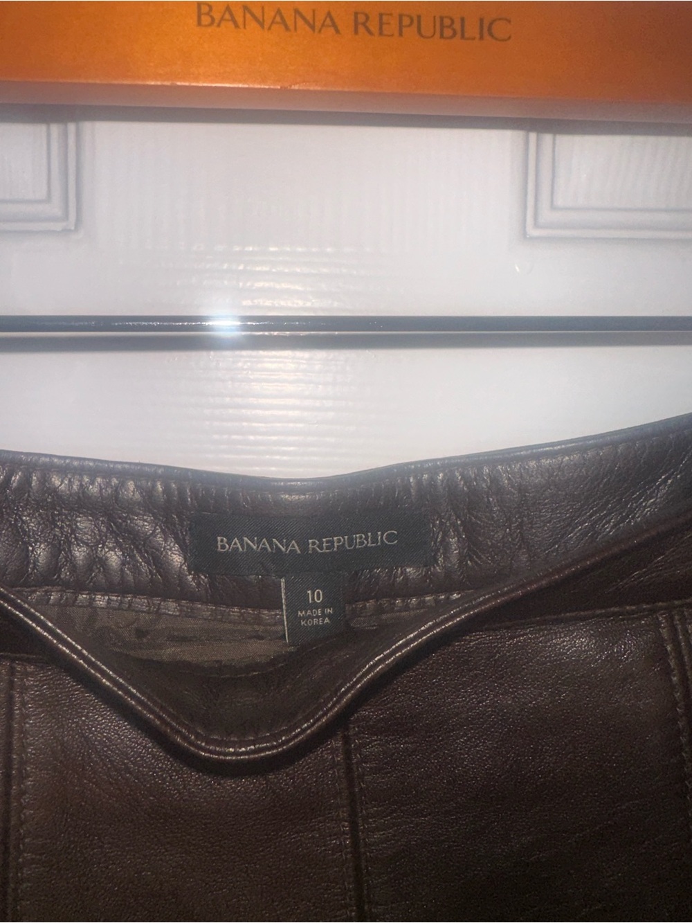 Banana Republic Women’s Brown Leather Maxi Skirt - Picture 4 of 5